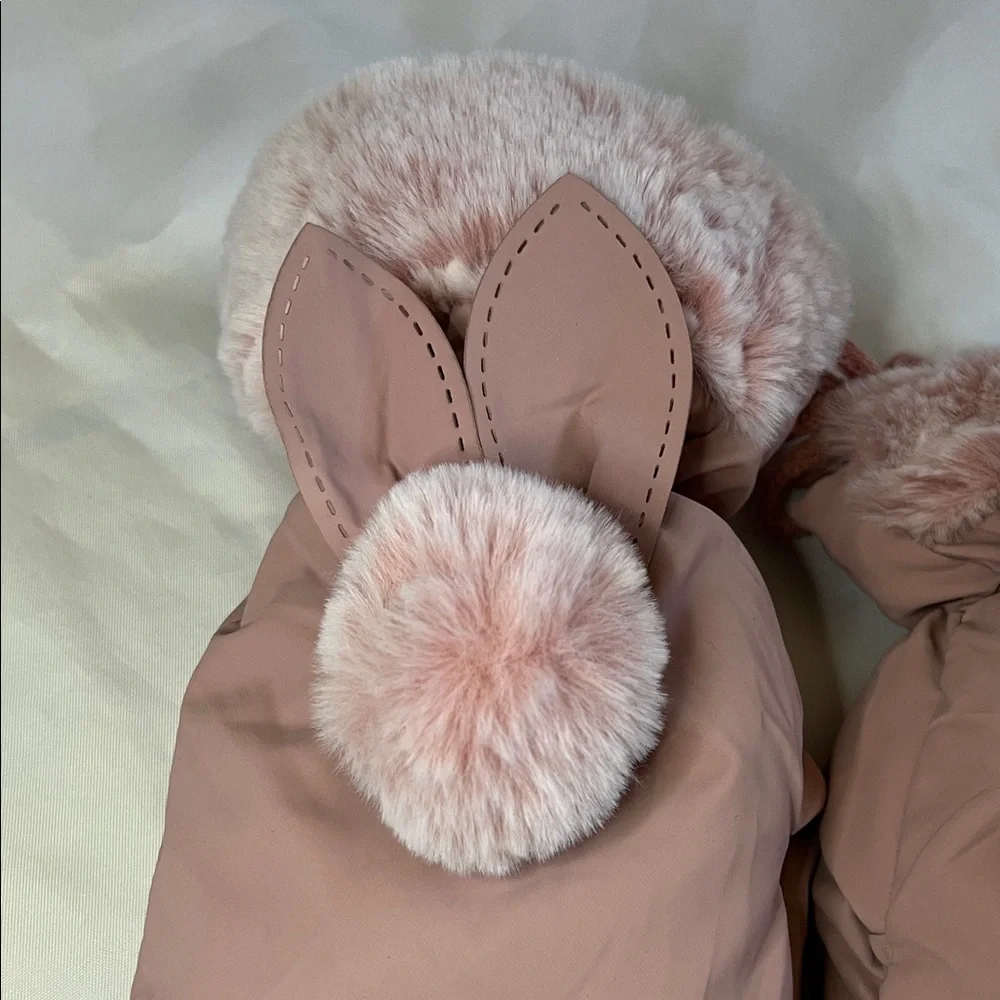 “Bundle 10 for $13” Juniors Pink Bunny Ear Girls Mittens